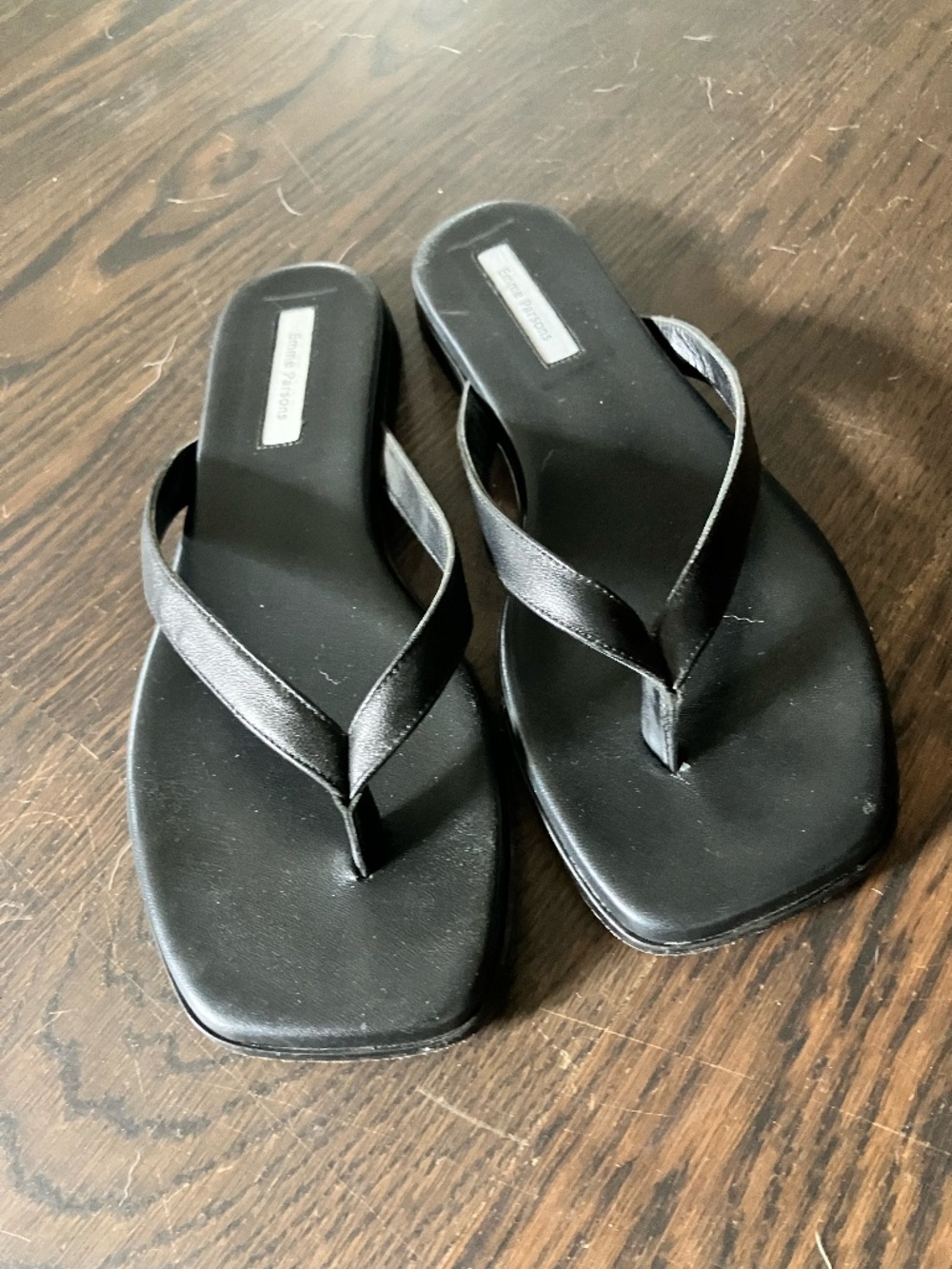 Emme Parsons Meta Sandal, Black Nappa Leather, Size 39 - Picture 4 of 7